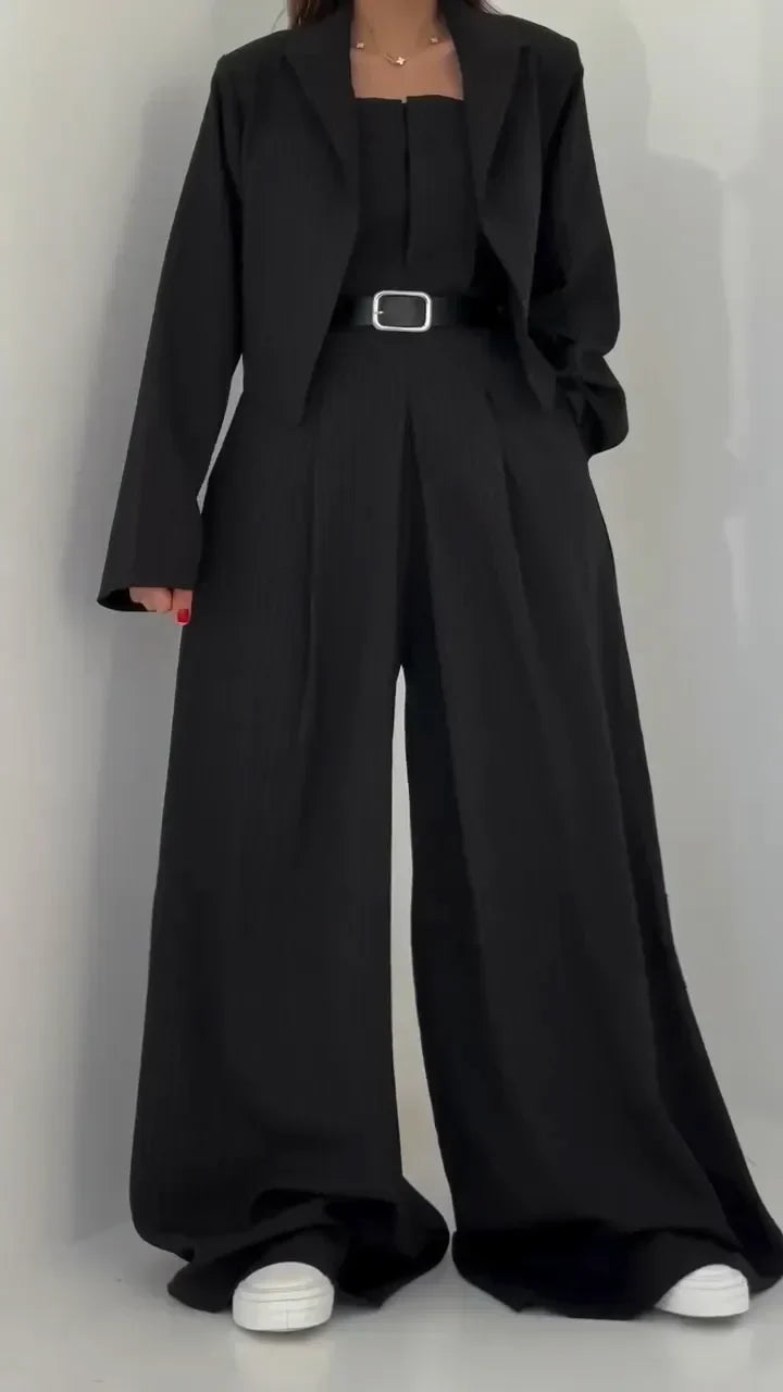 Sofia|  Ensemble Femme Bustier + Veste – Style Élégant & Tendance
