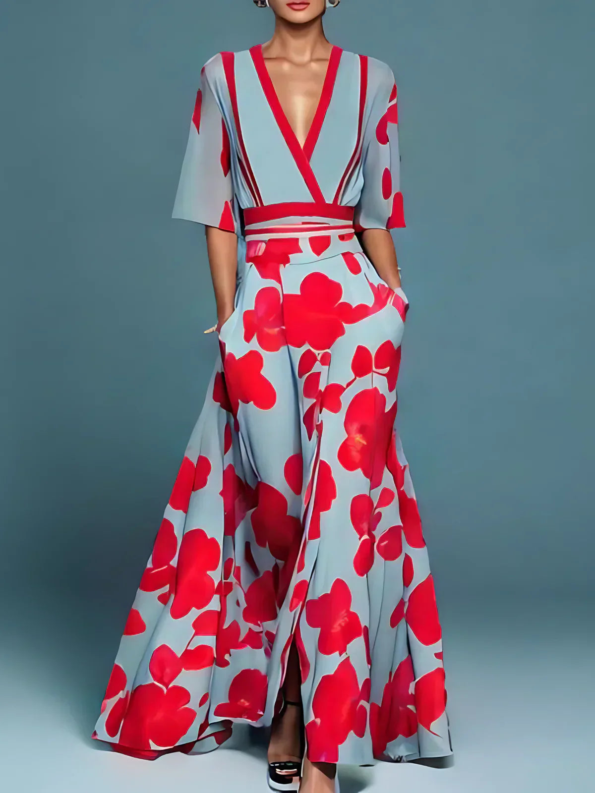 Elise | Robe Élégante à Motif Floral