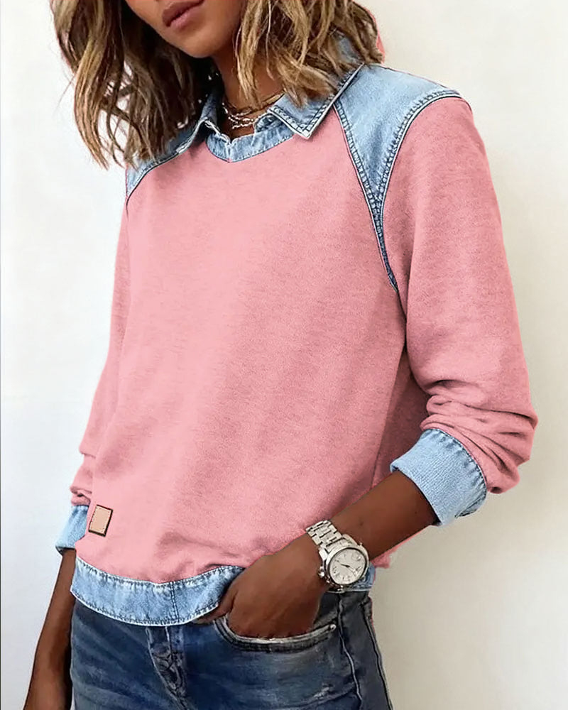 Sophie | Chemisier à revers tendance à manches longues