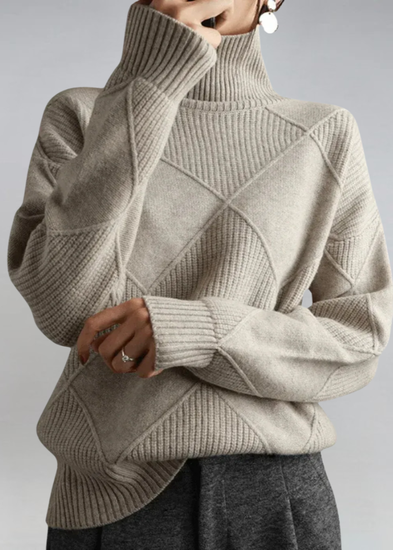 Lauren | pull à col roulé en cachemire de luxe