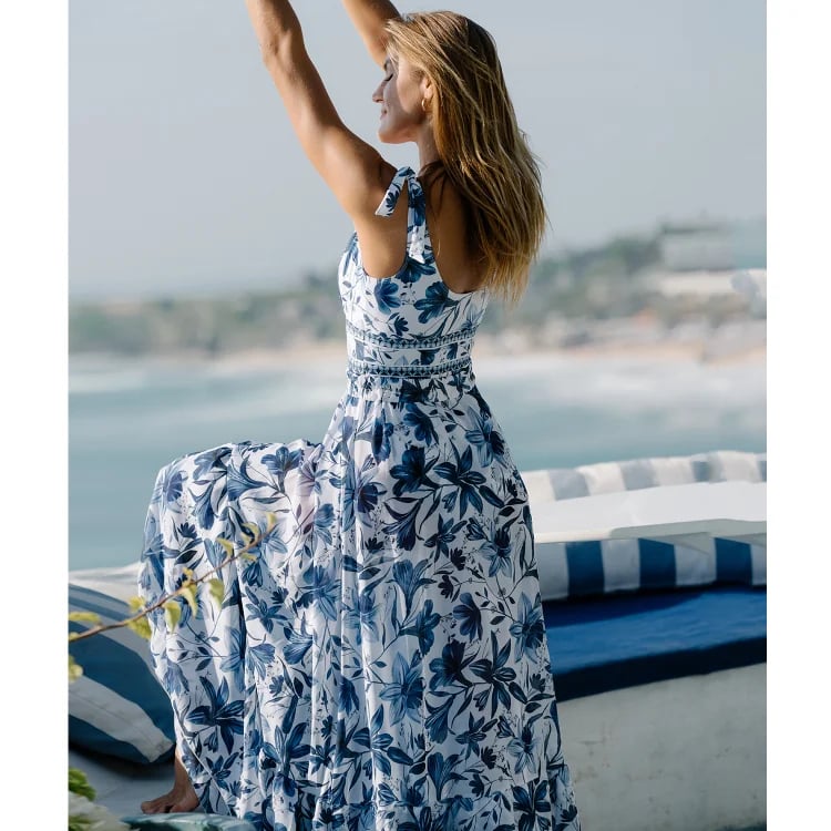 Eline| Maillot de bain une pièce à motif floral et décolleté en V