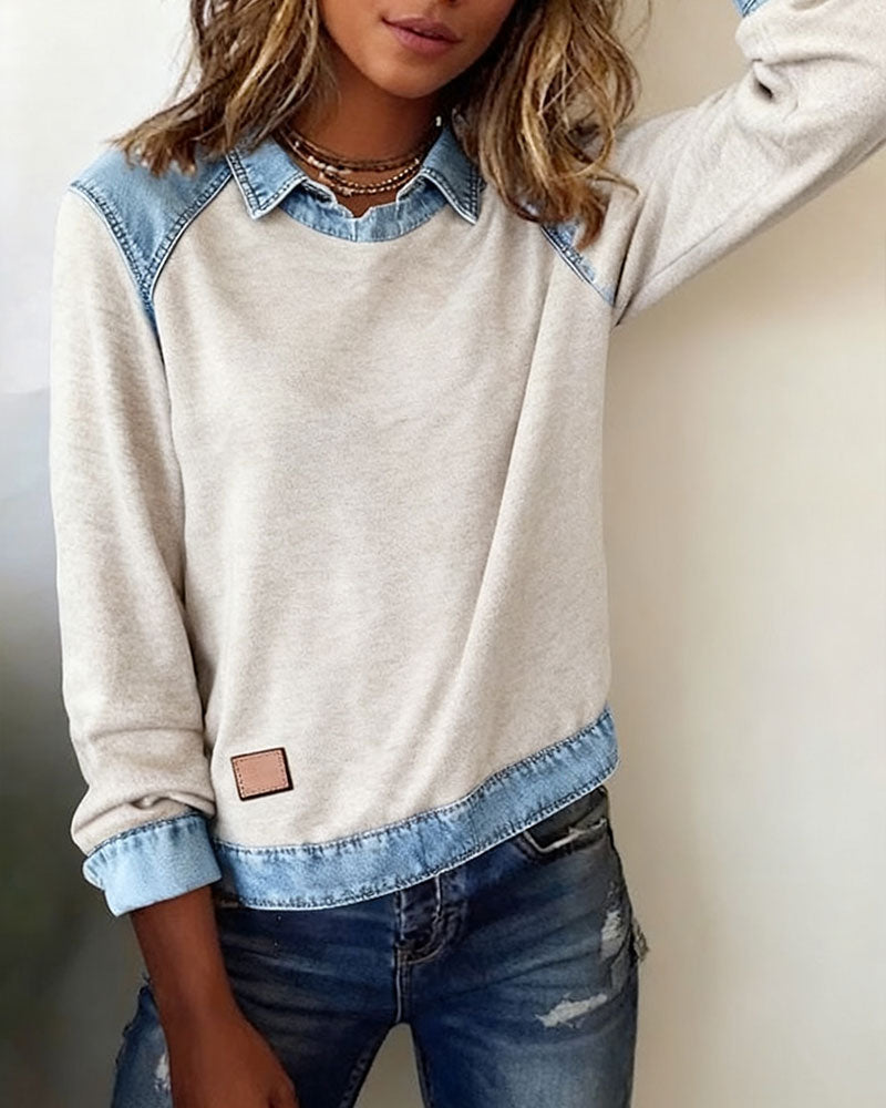 Sophie | Chemisier à revers tendance à manches longues