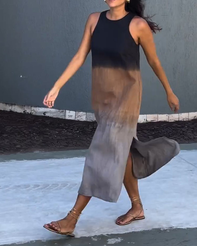 Fenna| Robe sans manches avec dégradé