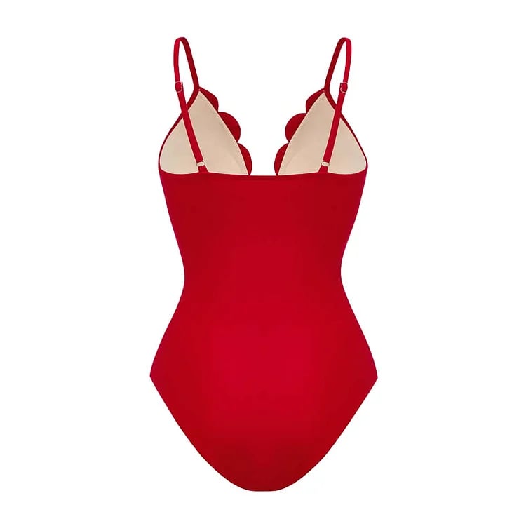 EVA|  Maillot de bain en deux pièces découpé au laser avec fleurs