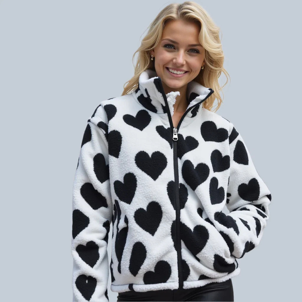 Lena™ | Veste réversible à motifs cœur