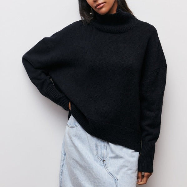 Sophie | Pull en maille à col roulé
