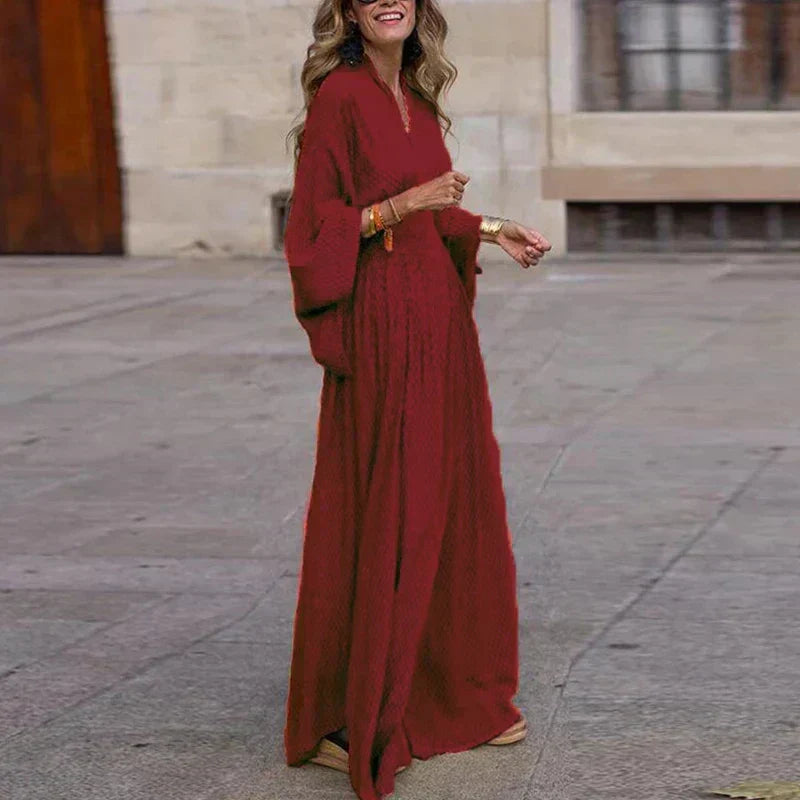 Kristal | Robe longue à décolleté en V