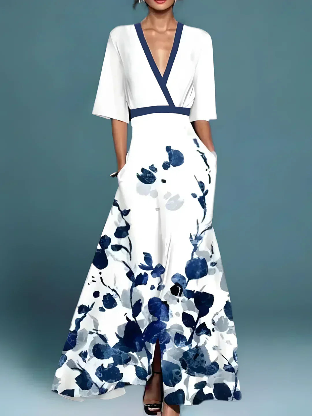 Elise | Robe Élégante à Motif Floral