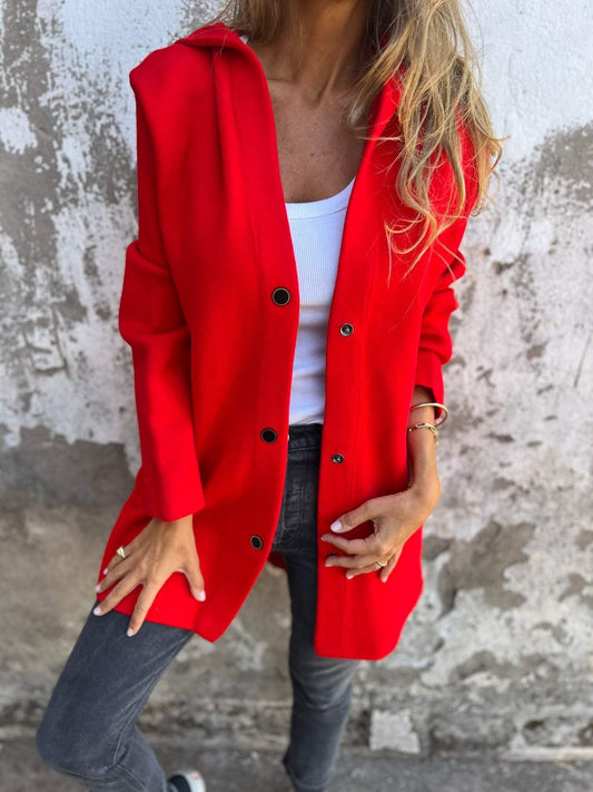 Tamara| Veste à capuche à poitrine simple pour femmes