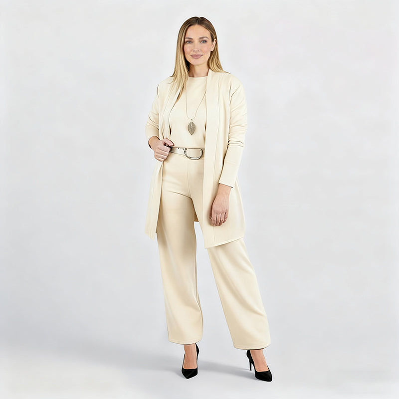 Ensemble 3 Pièces Élégant - Confort Doux et Style Polyvalent
