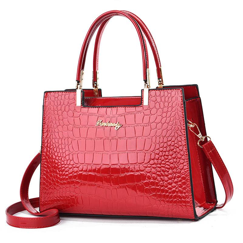 Aurélie | Sac à main brillant à motif croco