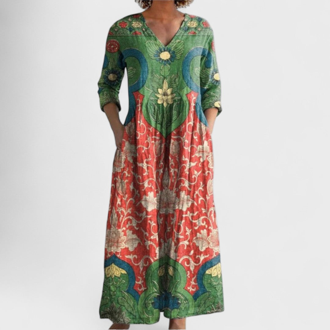Celestine - Robe maxi avec imprimé floral vintage