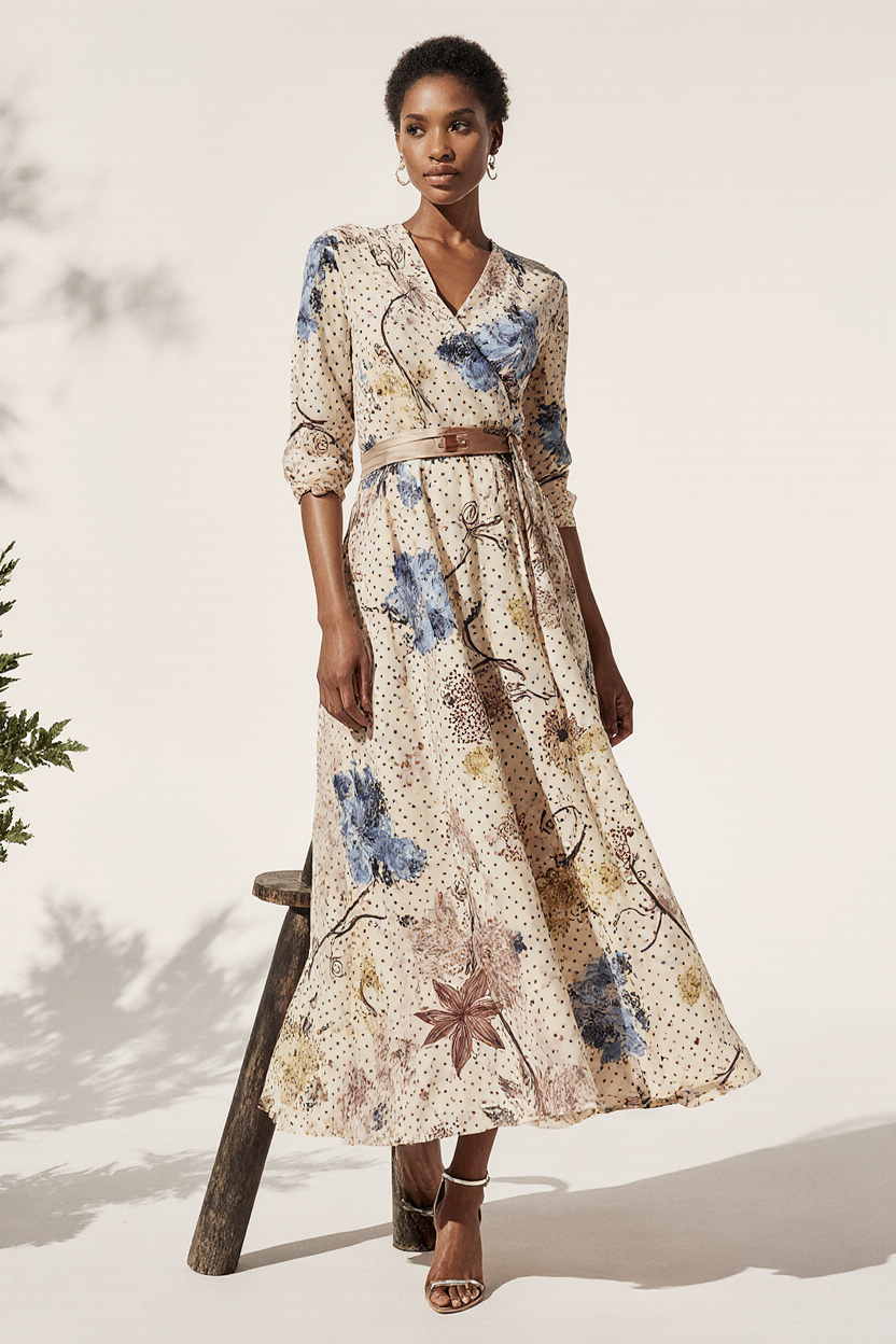 Noor - Robe maxi élégante avec des fleurs