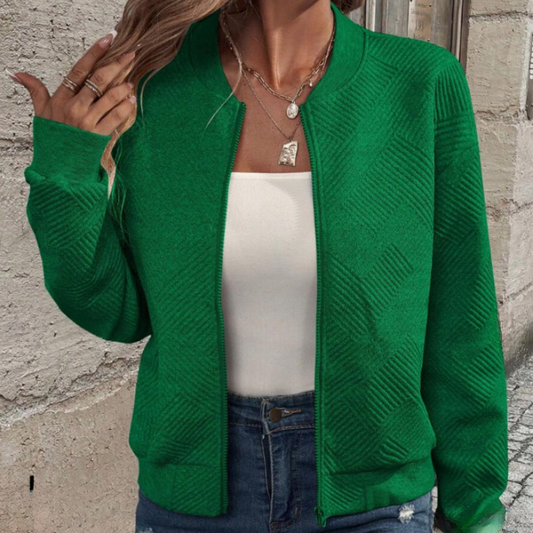 Lies| Cardigan décontracté et à la mode avec fermeture éclair pour femmes