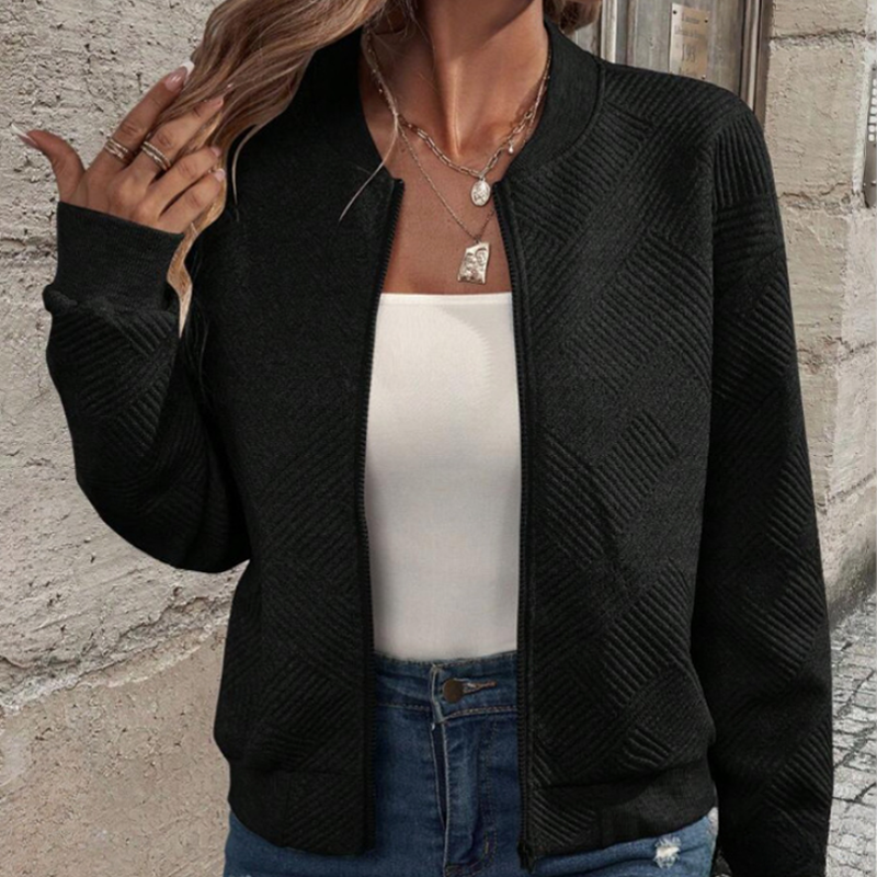 Lies| Cardigan décontracté et à la mode avec fermeture éclair pour femmes