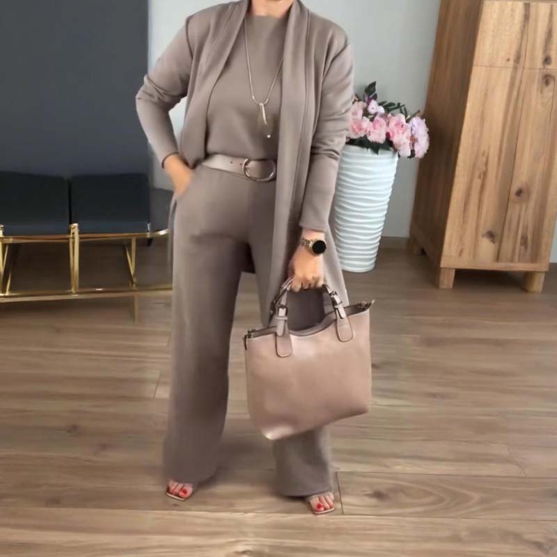 Ensemble 3 Pièces Élégant - Confort Doux et Style Polyvalent