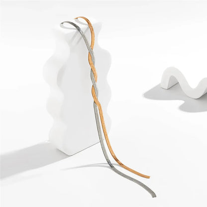 Collier long serpent ajustable