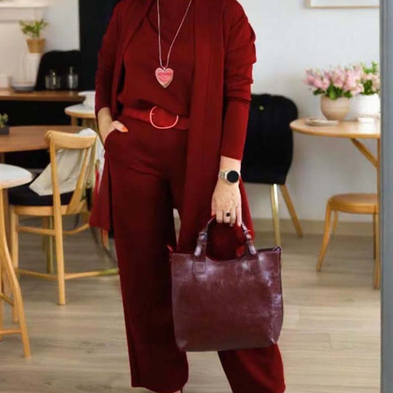Ensemble 3 Pièces Élégant - Confort Doux et Style Polyvalent