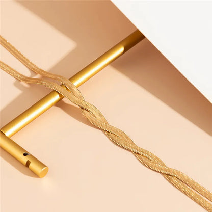 Collier long serpent ajustable