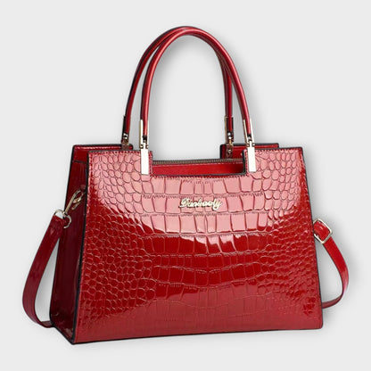 Aurélie | Sac à main brillant à motif croco