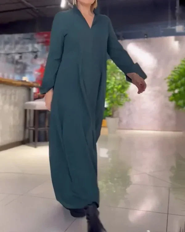 Elena – Robe longue et ample avec fentes latérales