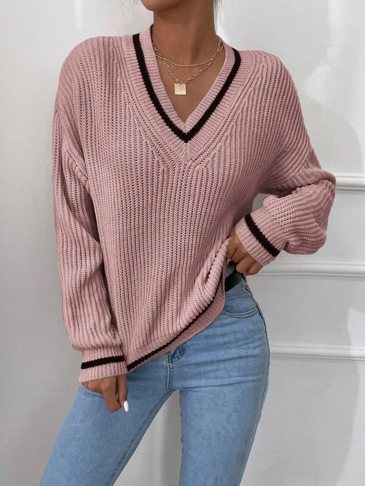 Marina | Pull en tricot gaufré rayé