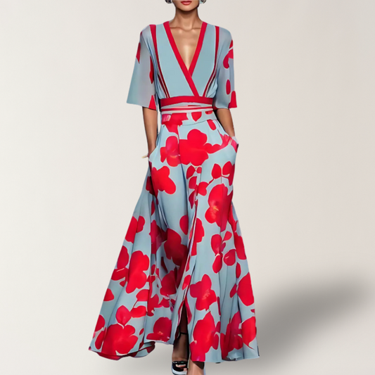 Elise | Robe Élégante à Motif Floral