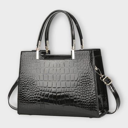 Aurélie | Sac à main brillant à motif croco