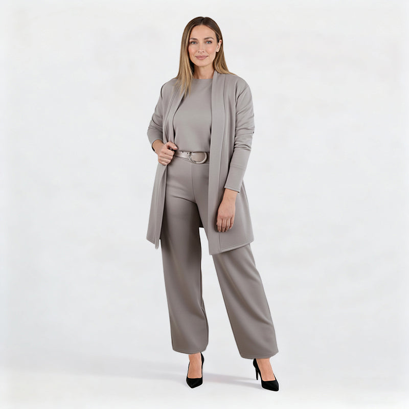 Ensemble 3 Pièces Élégant - Confort Doux et Style Polyvalent