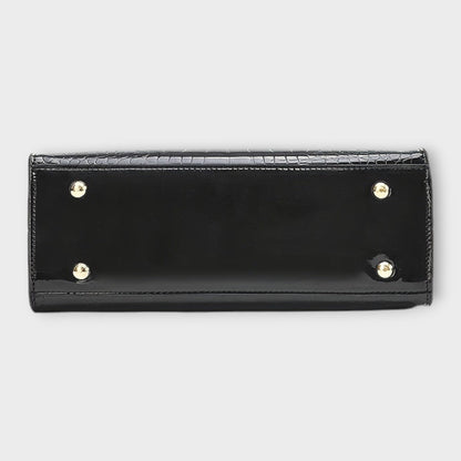 Aurélie | Sac à main brillant à motif croco