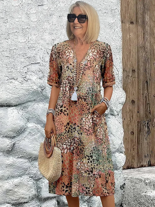 Colette™ | Robe midi vibrante